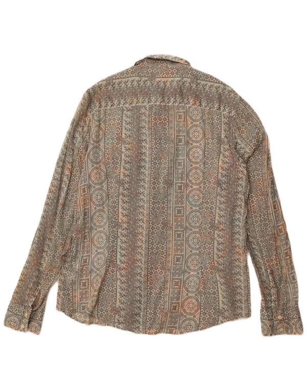 Koszula damska CALVIN KLEIN JEANS UK 20 2XL Szara, bawełniana w kwiaty