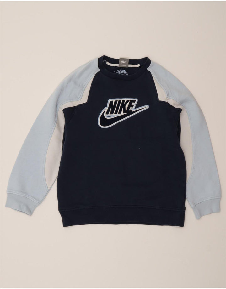 Bluza chłopięca Nike 10-11 lat, średni granatowy kolor, blok