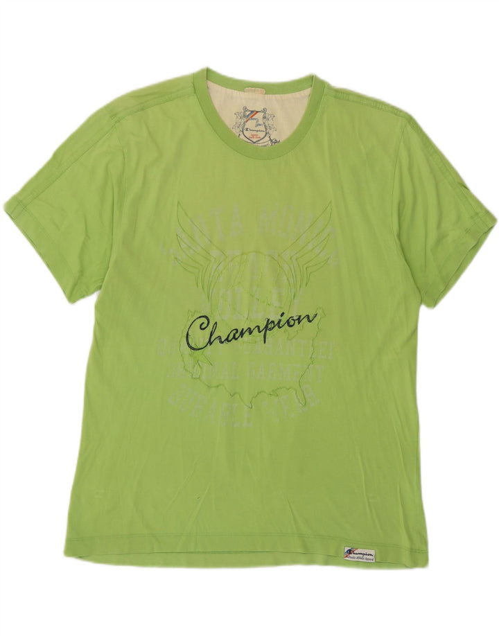 Męski T-shirt Champion z grafiką, średni zielony