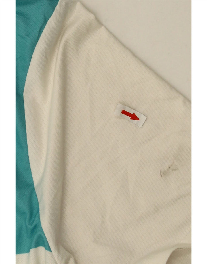 Męska koszulka polo Nike Dri Fit XL, biały poliester z blokami kolorów