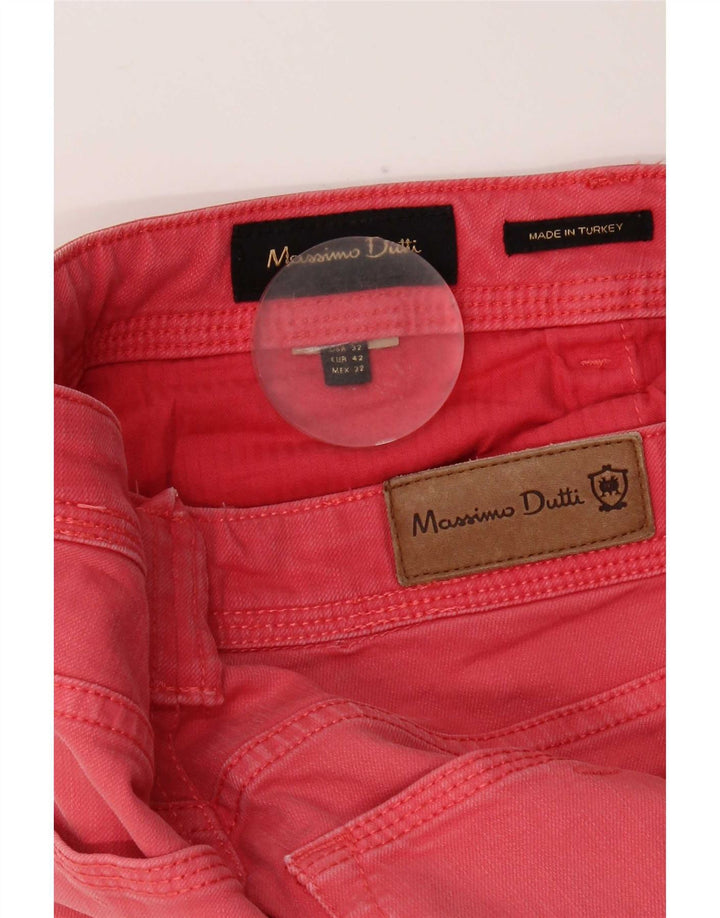 Jeansy męskie Massimo Dutti EU 42 Large W32 L31 Różowe
