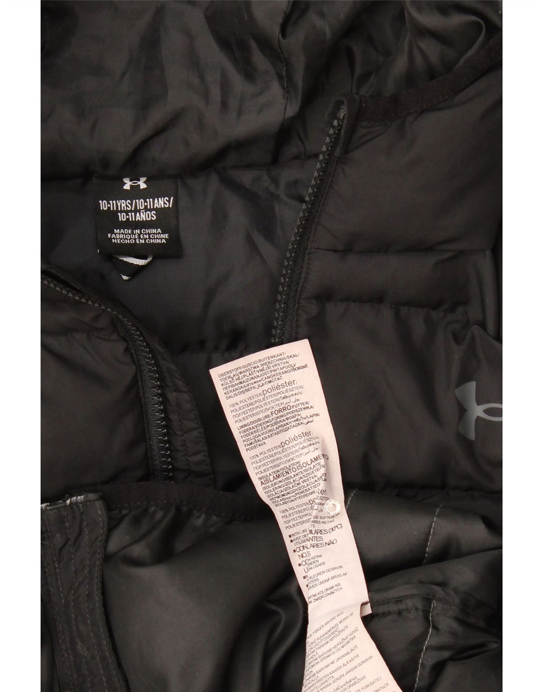 Chłopięca ocieplana kurtka Under Armour Graphic na 10-11 lat w kolorze czarnym
