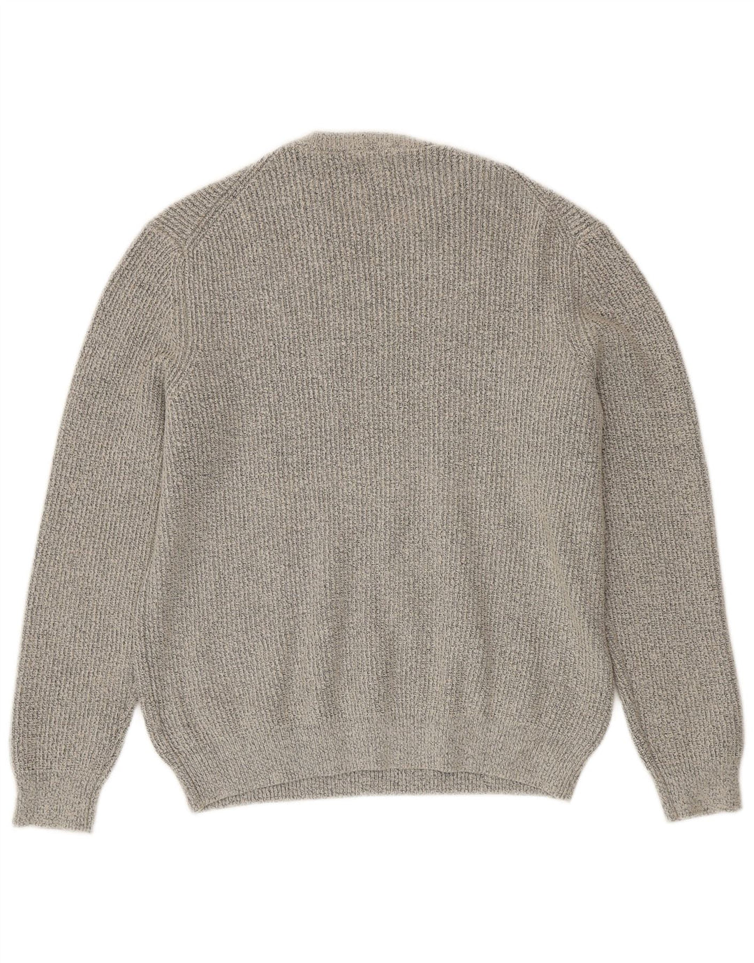 Marks & Spencer Męski sweter z okrągłym dekoltem, duży, szary poliamid