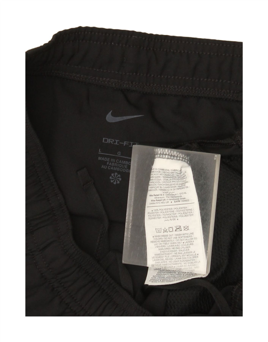 Damskie spodnie dresowe Nike Dri Fit UK 16, duże, czarne, poliestrowe