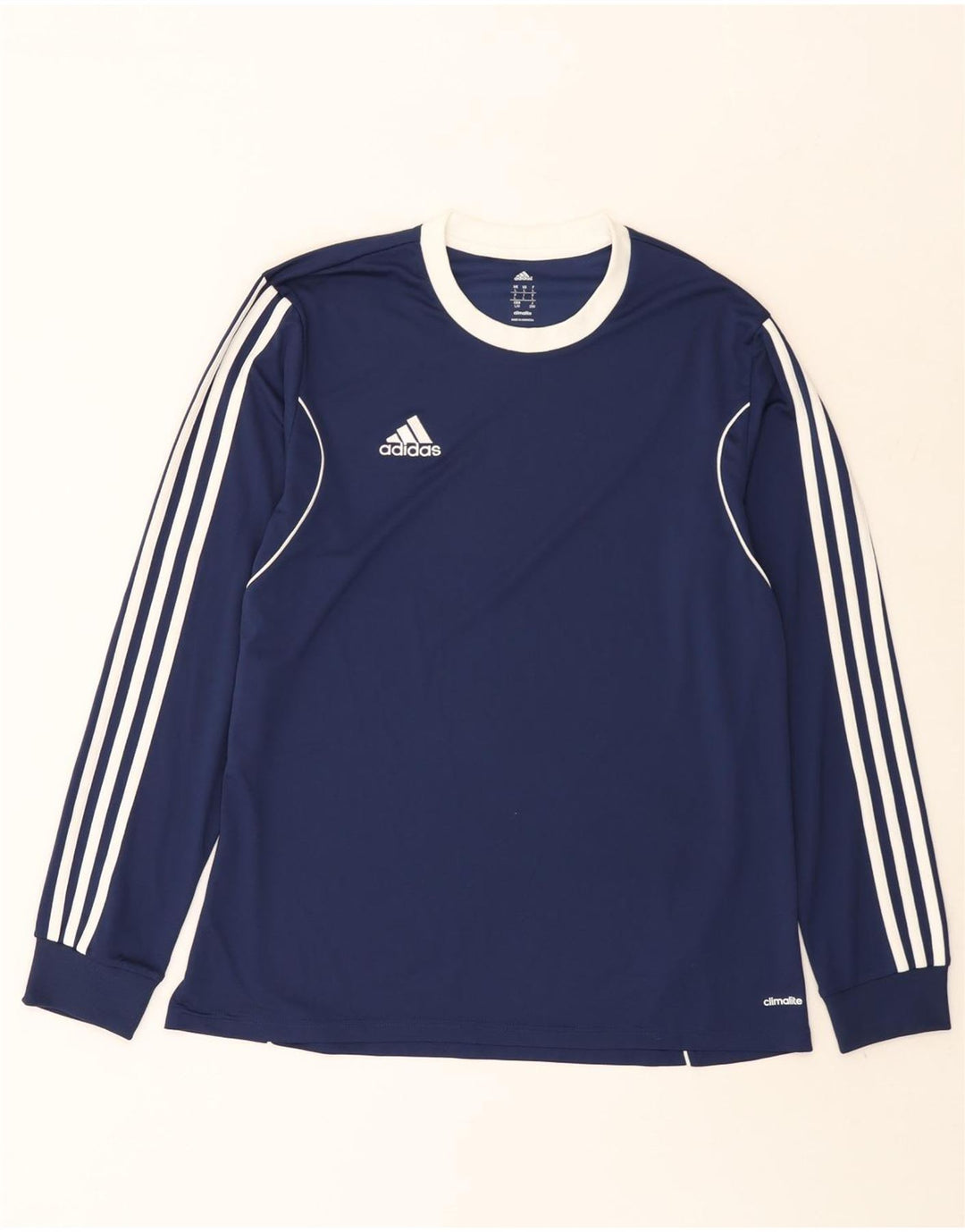 Adidas Męska koszulka Climalite z długim rękawem, duża, granatowa, z poliestru