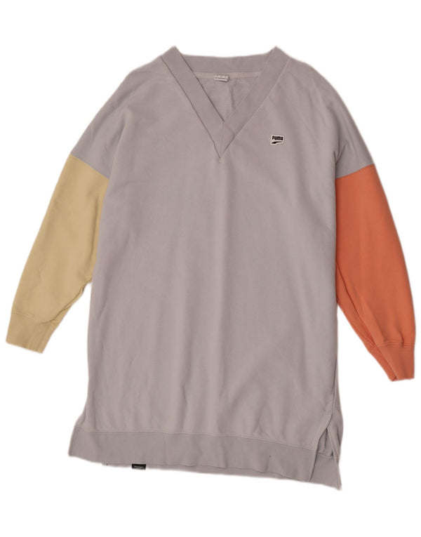Damska bluza oversize Puma Sweter Dress UK 14, duży, niebieski, blok kolorów