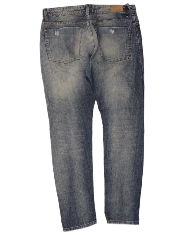 Zara Womens Distressed Slim Jeans EU 42 Large W32 L30 Blue