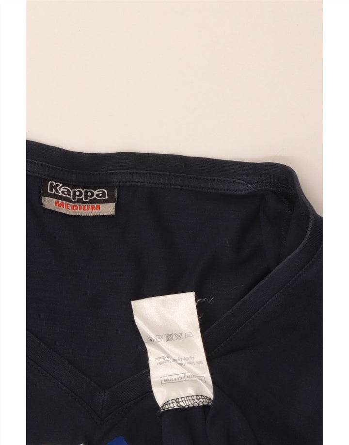 Damska koszulka z grafiką KAPPA Top UK 12 Średni granatowy bawełniany