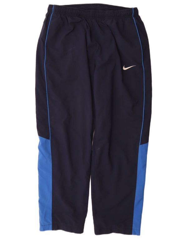 Męskie spodnie dresowe Nike XL, granatowe, z blokami kolorów, poliestrowe, sportowe