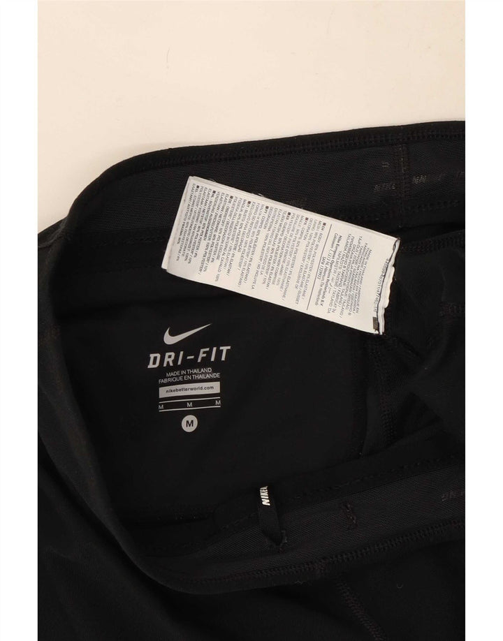 Damskie legginsy Nike Dri Fit Capri UK 12, średni czarny poliester