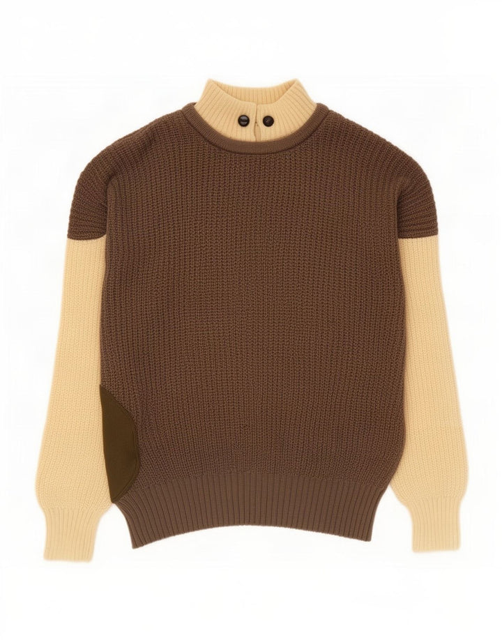 Vintage damski sweter z golfem US 6 w kolorze średniego brązu