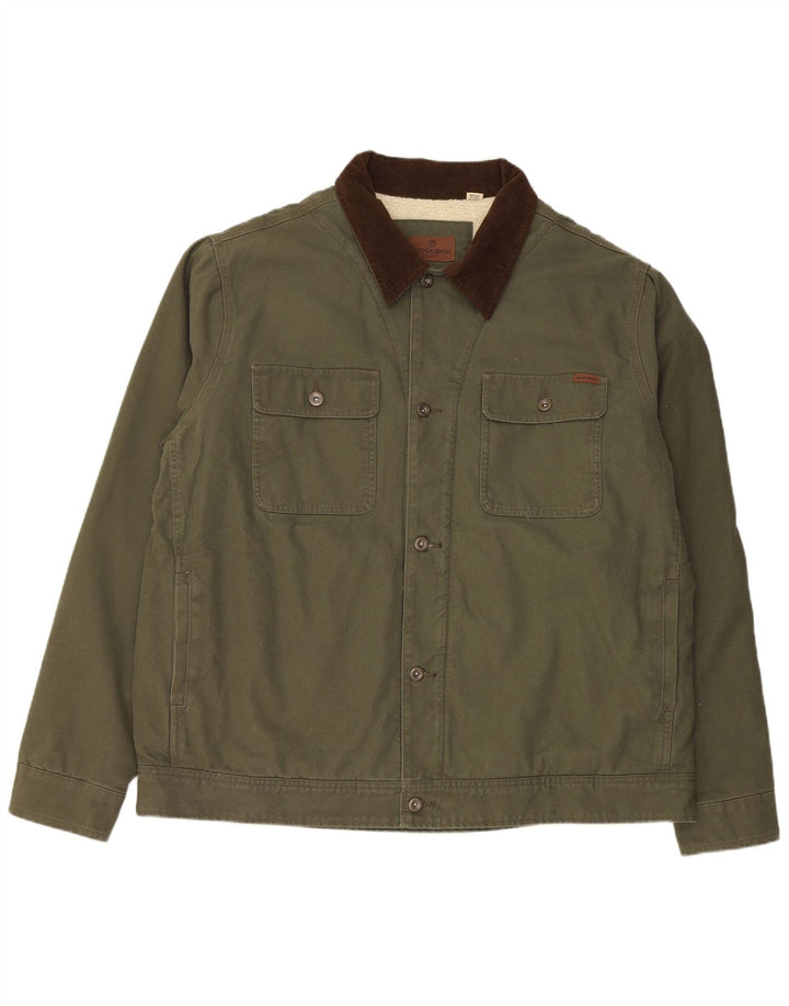 WOOLRICH Męska kurtka Sherpa UK 42 XL, bawełna khaki