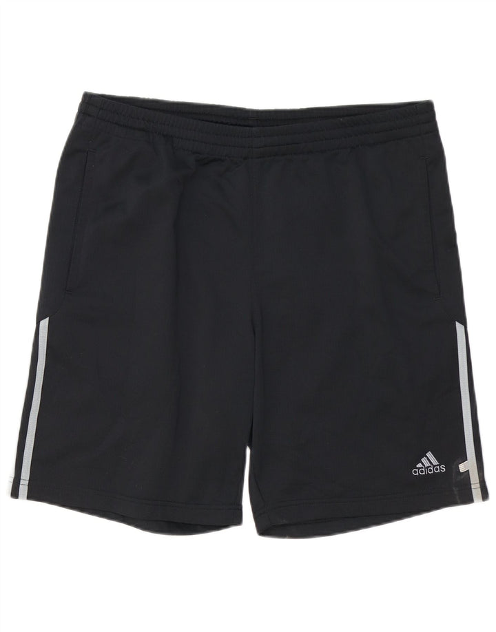 Męskie spodenki sportowe Adidas, duże, czarne, poliestrowe