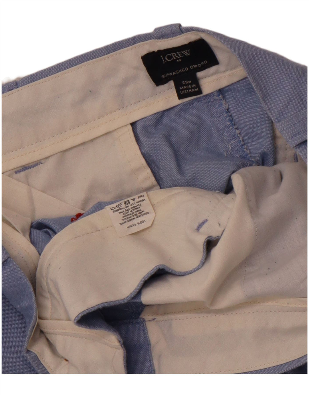Męskie spodenki chino J. CREW w abstrakcyjny wzór W29, małe, niebieskie, bawełniane