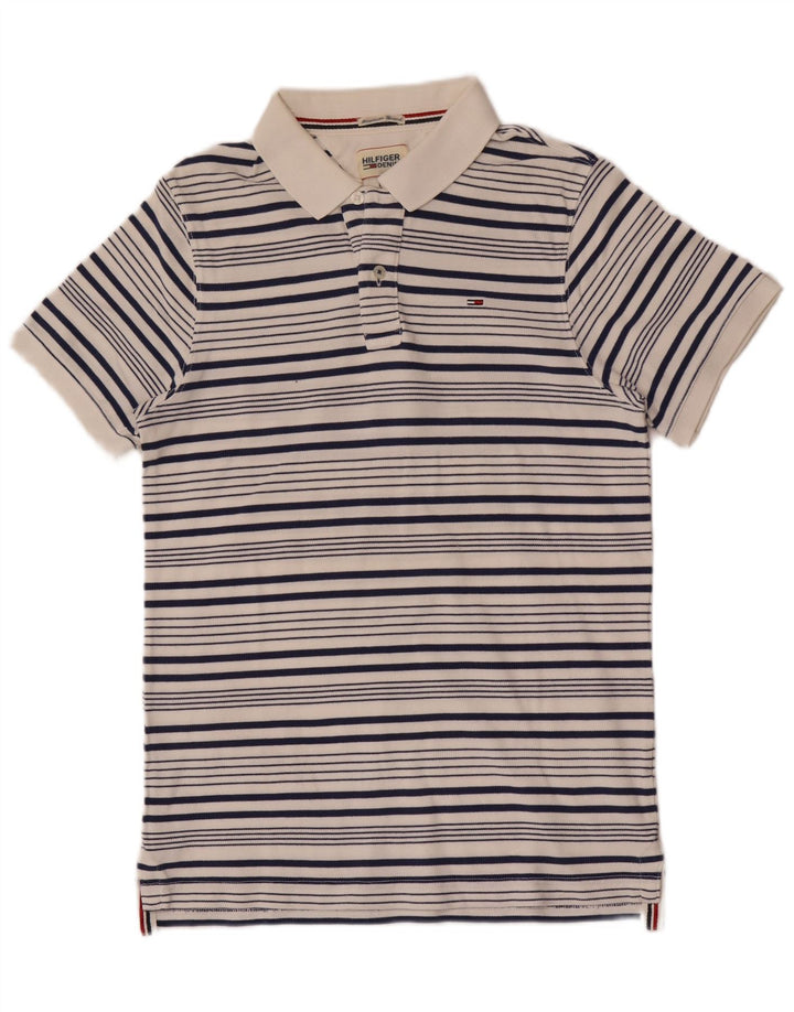 Męska koszulka polo Tommy Hilfiger w średnie białe paski