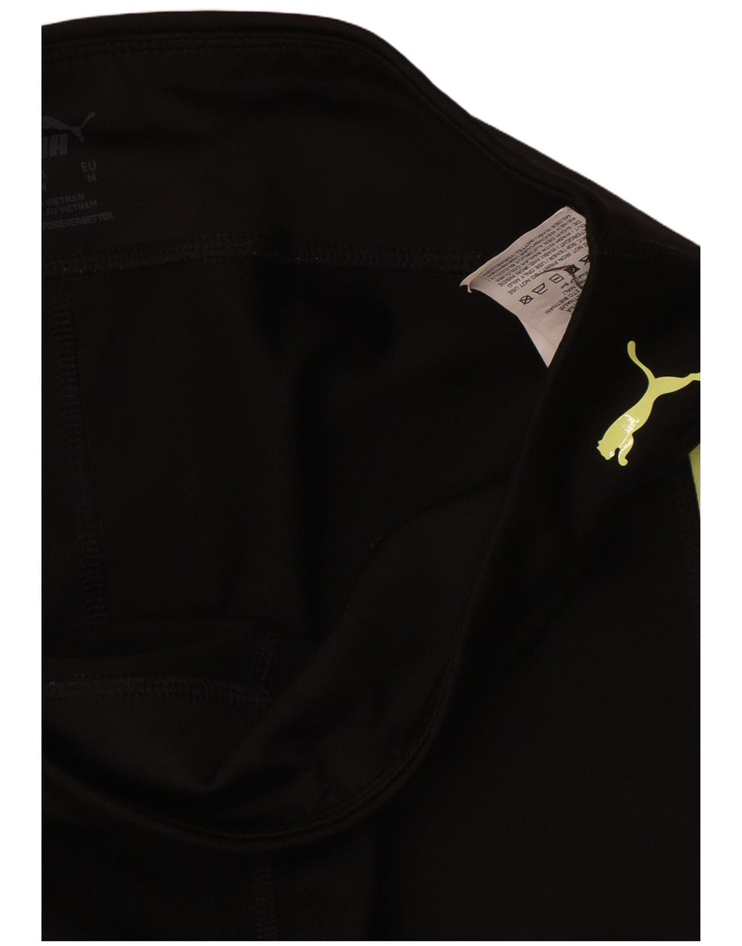Damskie legginsy Puma Graphic UK 12 Średni czarny nylon z blokami kolorów