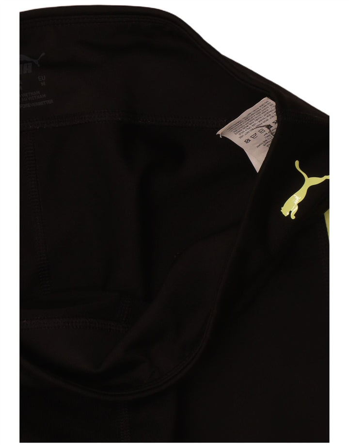 Damskie legginsy Puma Graphic UK 12 Średni czarny nylon z blokami kolorów