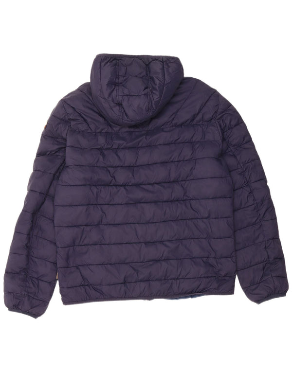 Męska ocieplana kurtka z kapturem Napapijri UK 44 2XL Granatowy poliamid