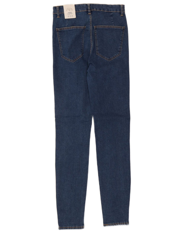 Damskie jeansy skinny Zara EU 38 Small W28 L28 Niebieskie bawełniane
