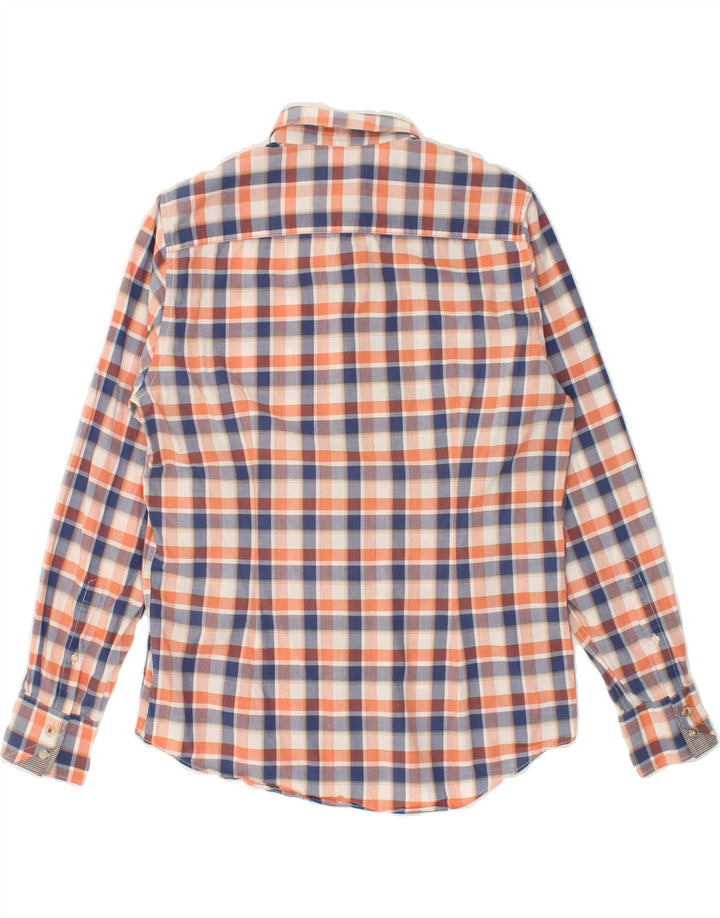 ESPRIT Mens Slim Fit Shirt Size 15 3/4 Medium Blue Check Cotton Vintage Esprit and Second-Hand Esprit from Messina Hembry 