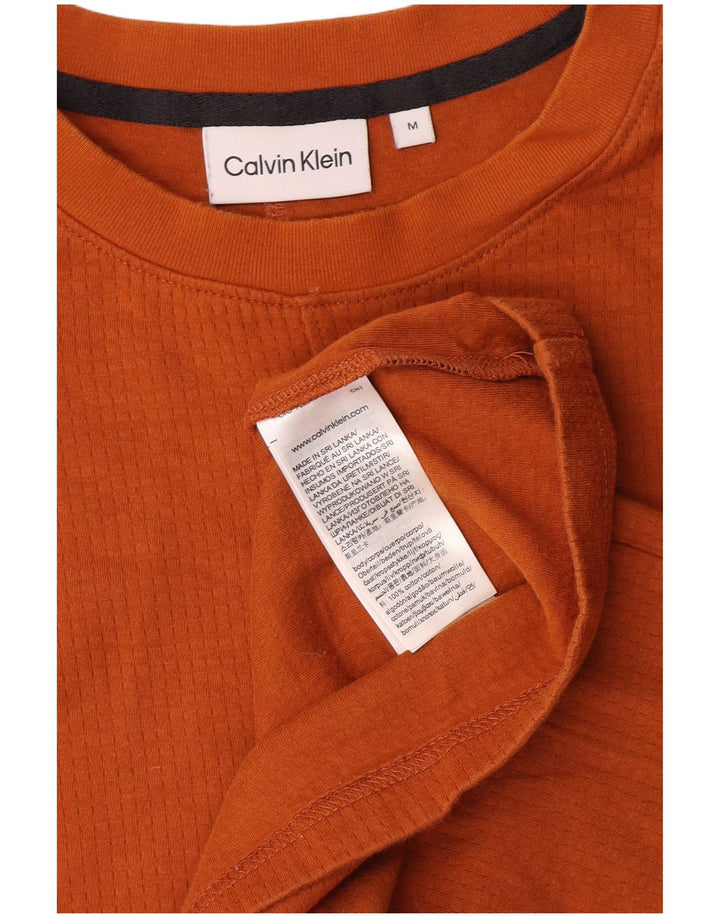 T-shirt męski Calvin Klein, średni, pomarańczowy, bawełniany
