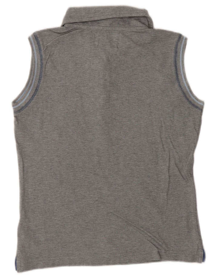 Damska koszulka polo bez rękawów FILA, UK 10, mała, szara, bawełniana