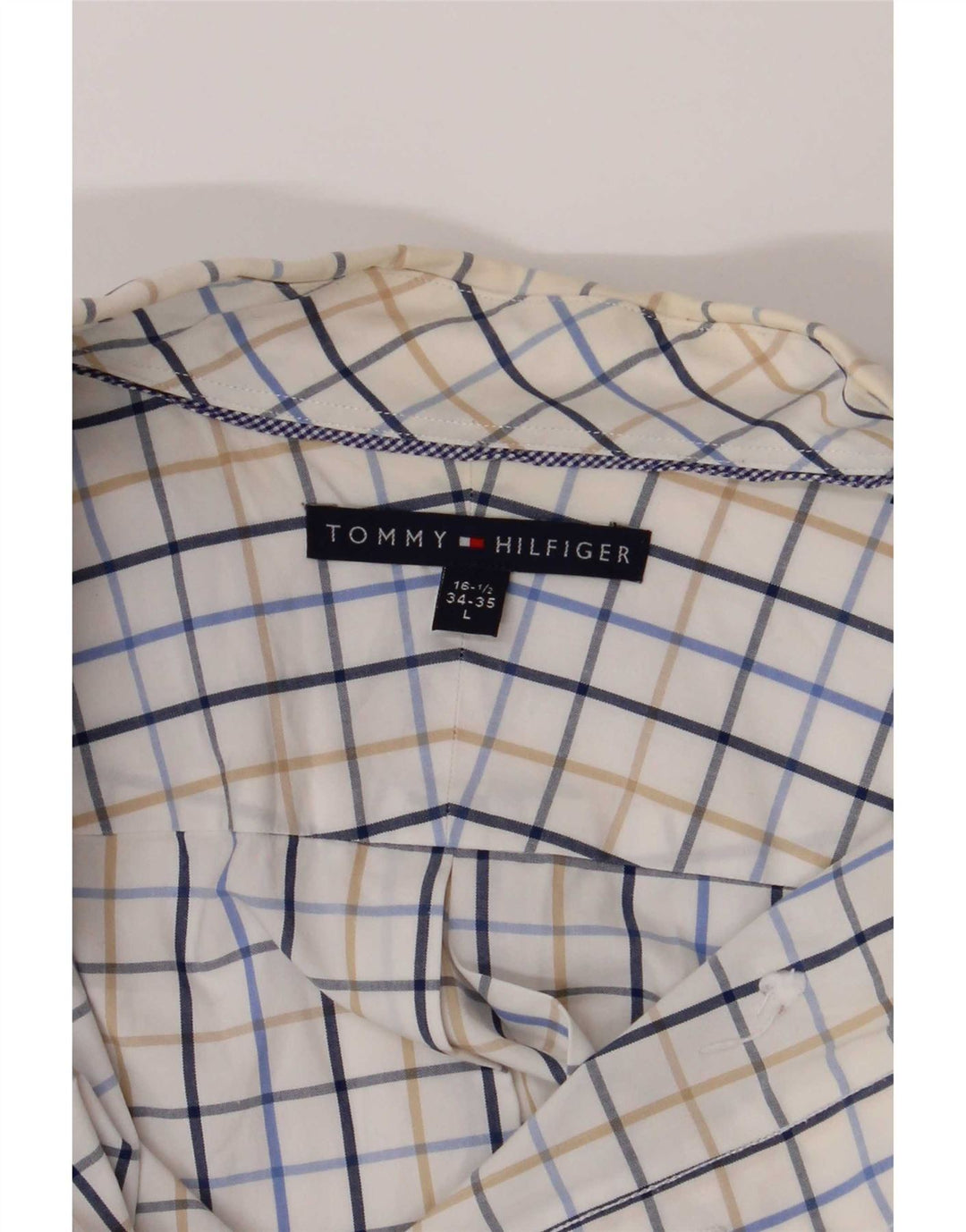 Koszula męska Tommy Hilfiger rozmiar 16 1/2 w dużą wielobarwną kratkę