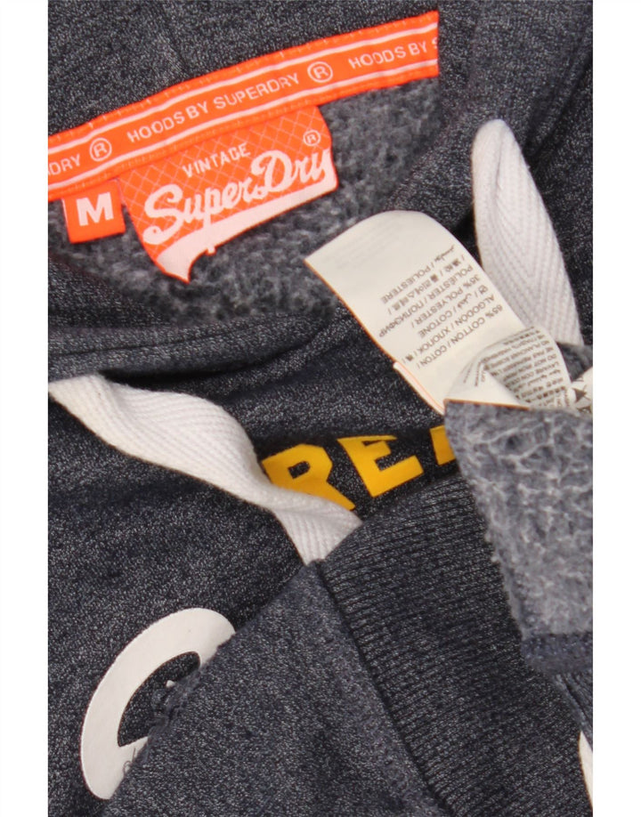 Męski sweter z kapturem Superdry z grafiką, średni granatowy, bawełniany