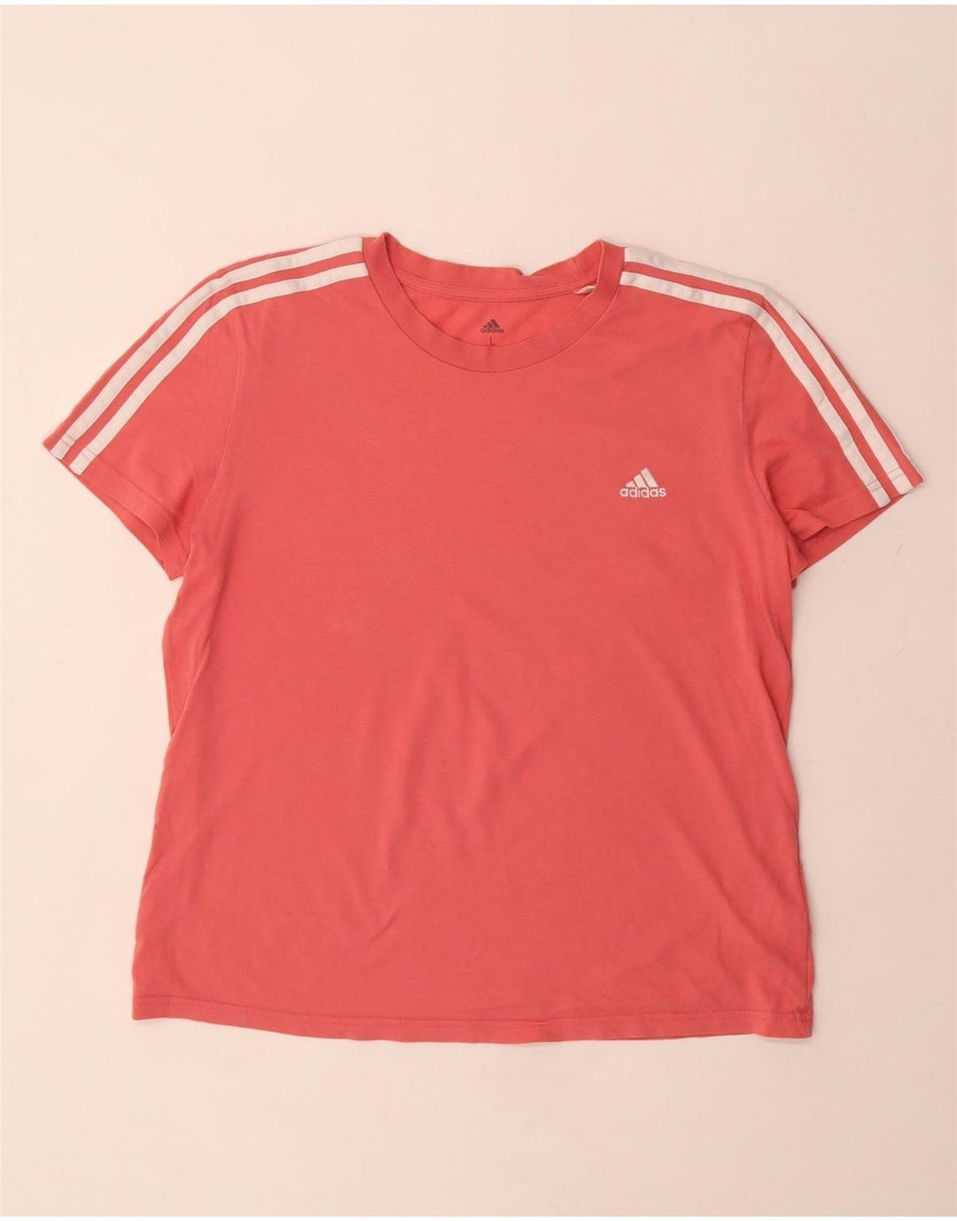 T-shirt damski ADIDAS Top UK 16/18, duży, różowy, bawełniany