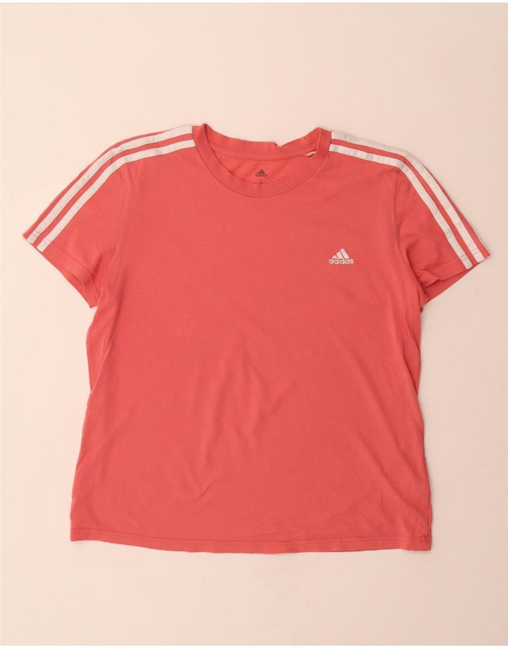 T-shirt damski ADIDAS Top UK 16/18, duży, różowy, bawełniany