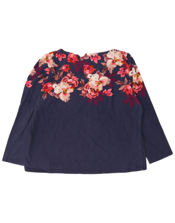 Damski top Joules z długim rękawem UK 20 2XL Granatowa, bawełniana w kwiaty