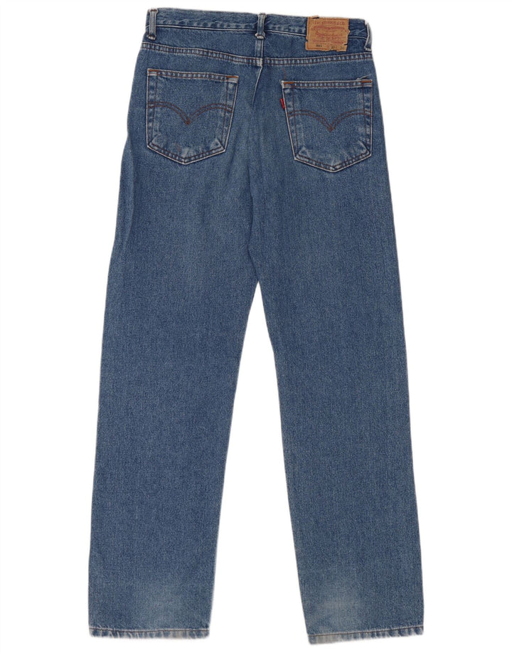 Damskie jeansy Levi's 501 Straight W32 L30 Niebieskie bawełniane
