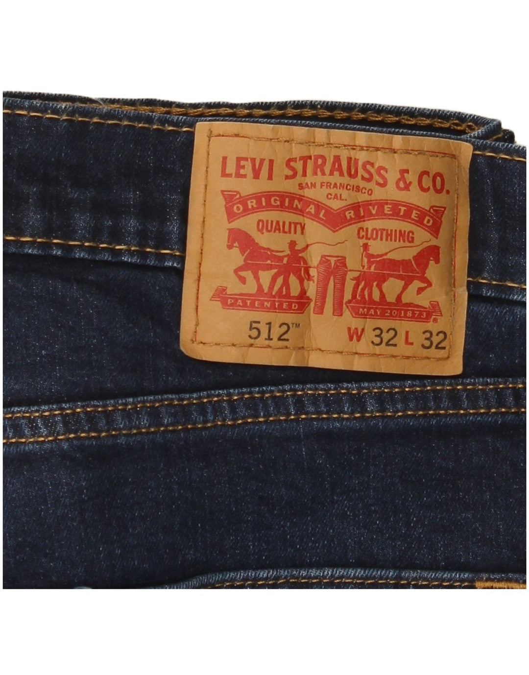 Męskie jeansy LEVI'S 512 Slim Tapered W32 L32 Granatowa bawełna