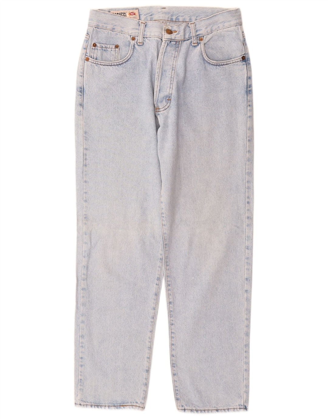 Damskie jeansy z wysokim stanem CASUCCI IT 50 XL W28 L29 Niebieskie bawełniane