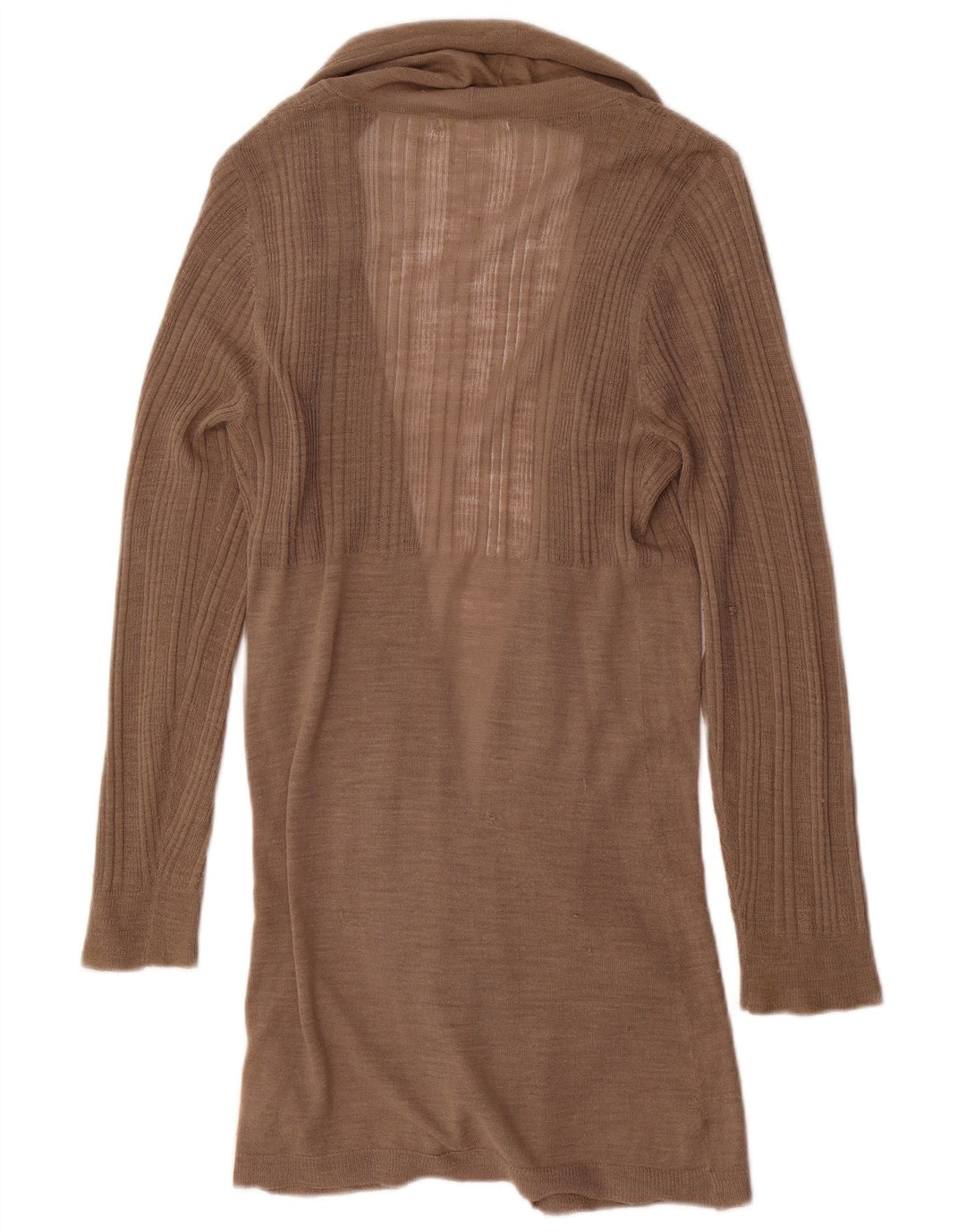 Marks & Spencer Damski sweter rozpinany o długim kroju, UK 14, średni brąz