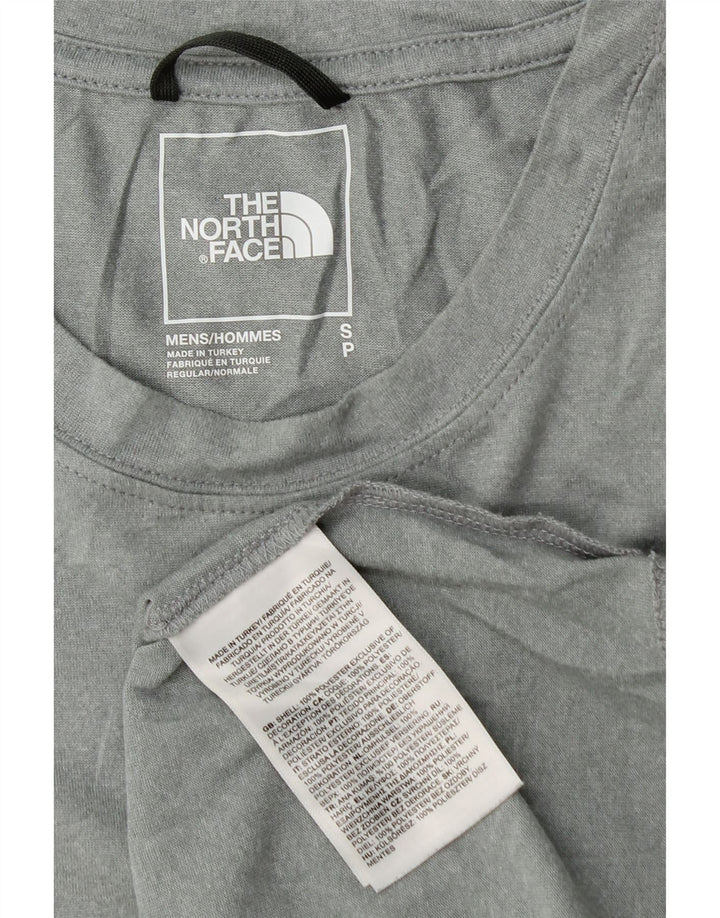 T-shirt męski The North Face, mały, szary, poliestrowy