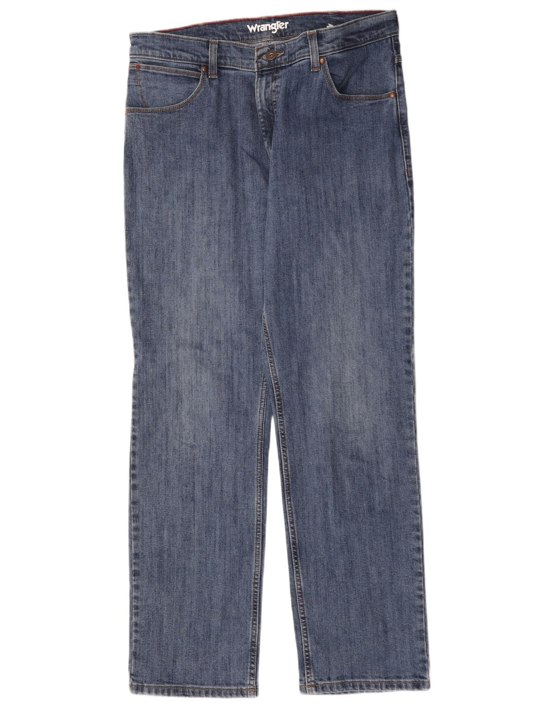 Męskie proste dżinsy Wrangler W35 L32, niebieskie, bawełniane