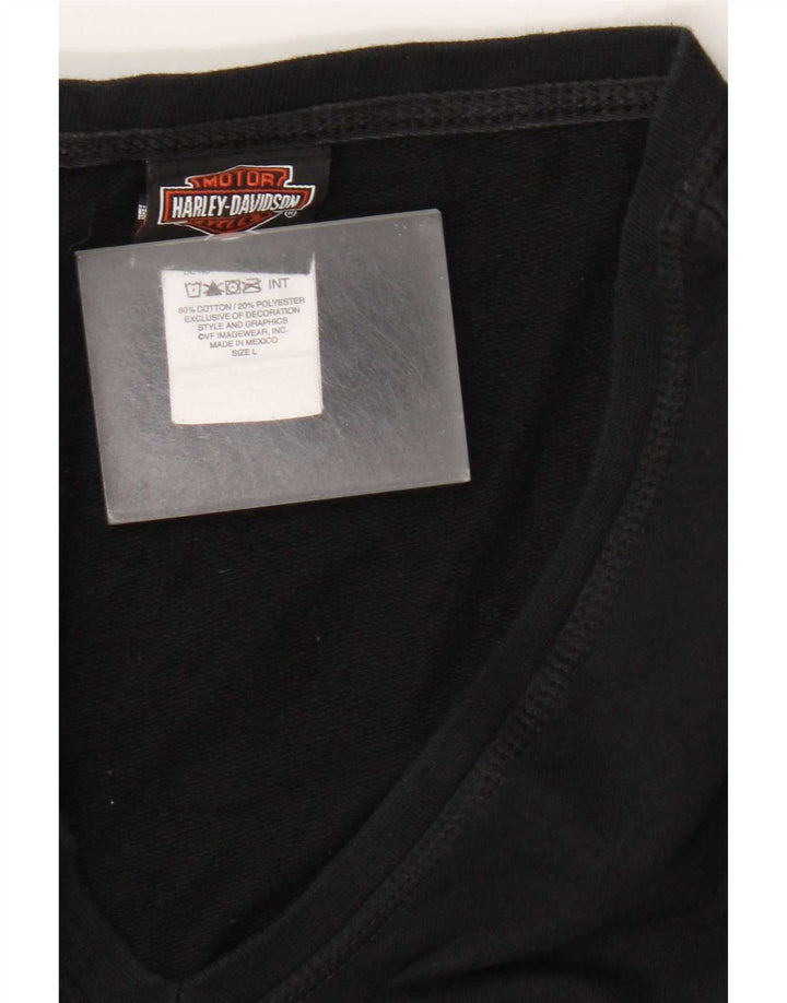Damska bluza Harley Davidson Graphic Crop Jumper UK 16, duża czarna