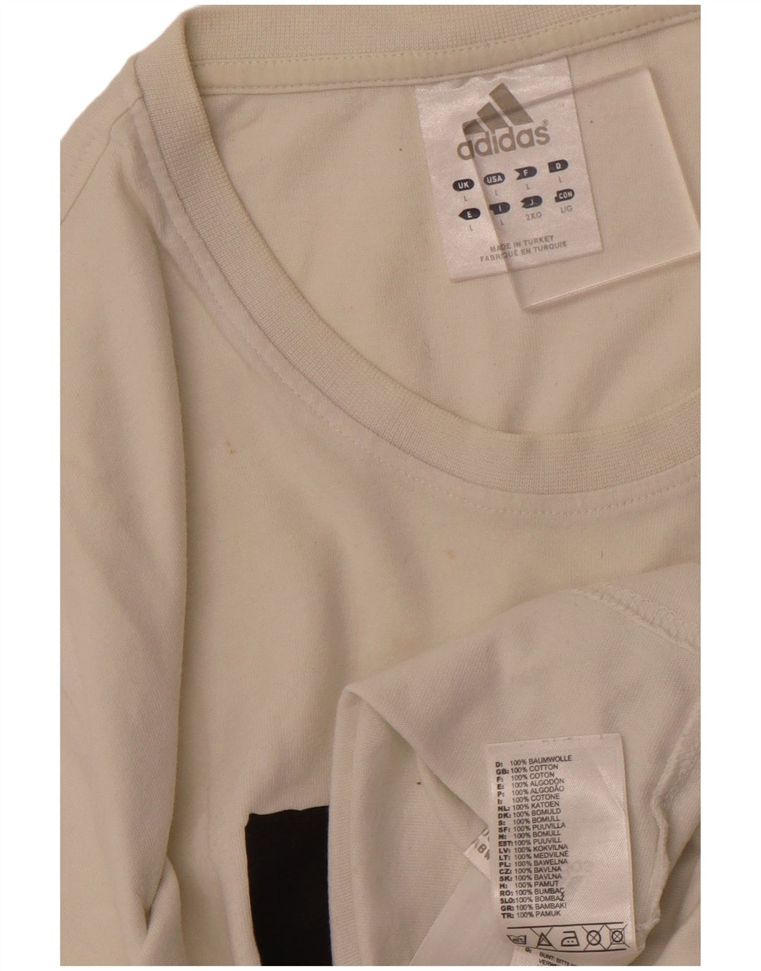 Męska koszulka z grafiką ADIDAS, duża, biała, bawełniana