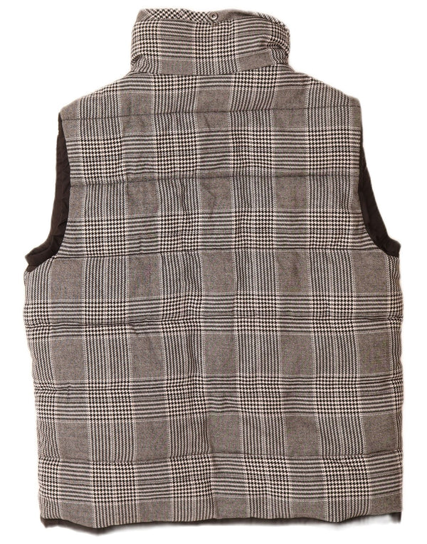 Męska wyściełana kamizelka Zara UK 42 XL, szary poliester w kratkę