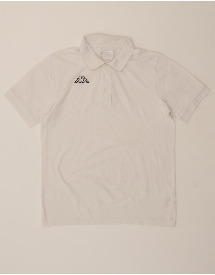 KAPPA Mens Polo Shirt Medium White Cotton Vintage Kappa and Second-Hand Kappa from Messina Hembry 