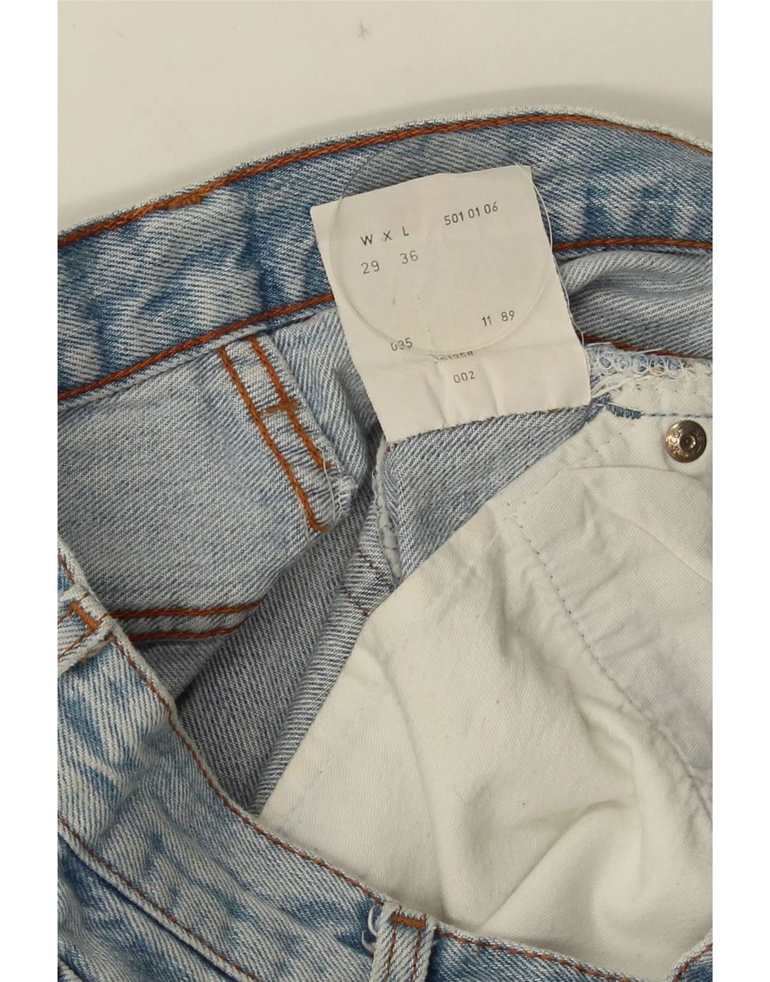 Damska spódnica dżinsowa Levi's 501 Midi W29 Mała niebieska bawełna