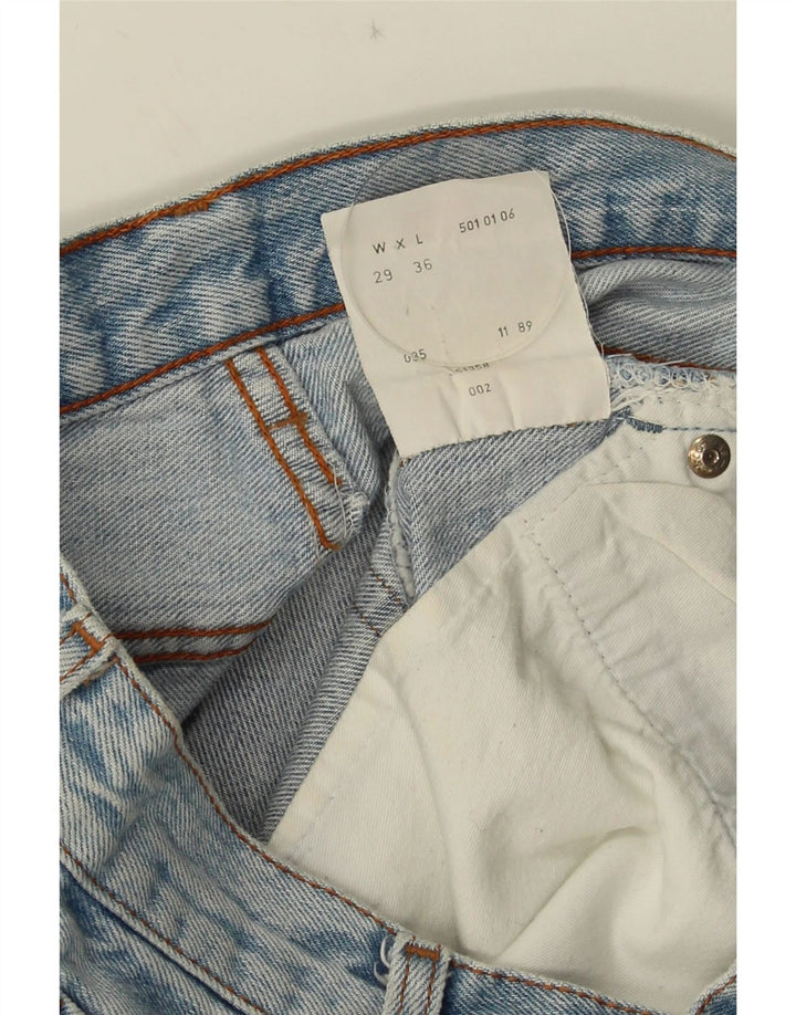 Damska spódnica dżinsowa Levi's 501 Midi W29 Mała niebieska bawełna
