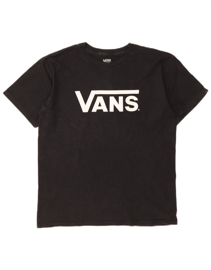 Męski T-shirt z grafiką Vans, średni czarny, bawełniany
