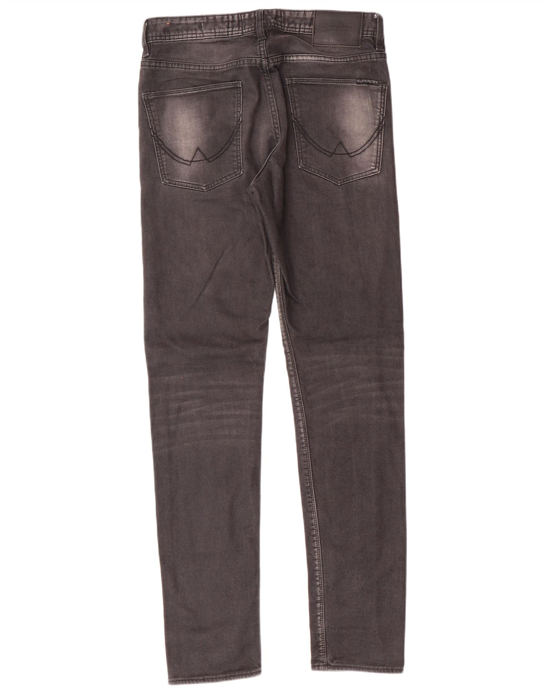 SUPERDRY Męskie wąskie dżinsy W30 L32 Szara bawełna