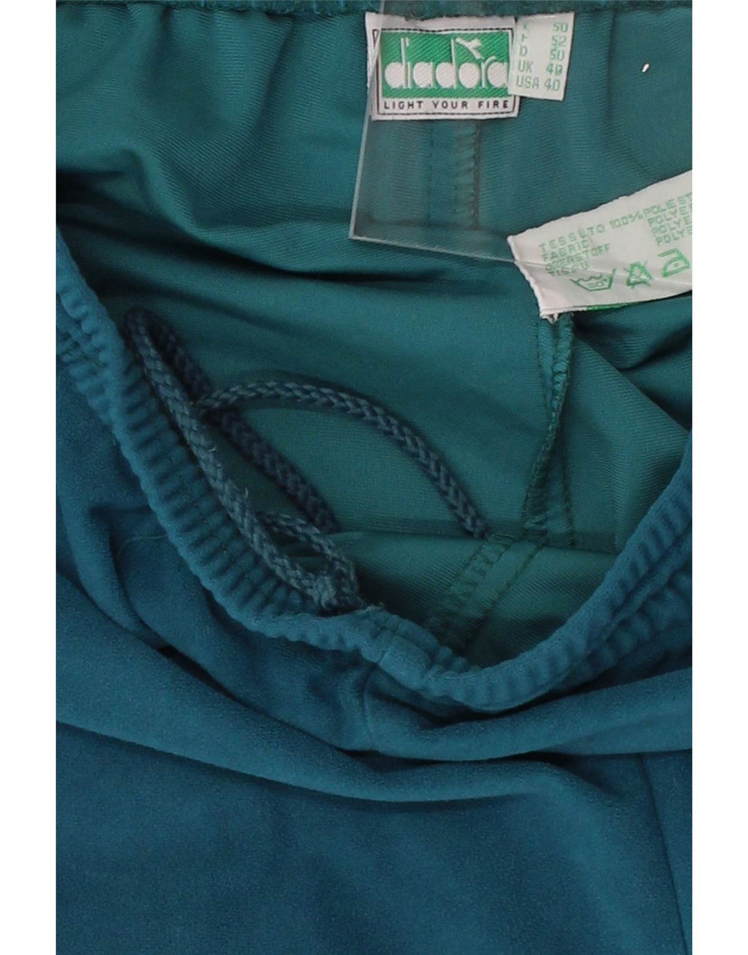 DIADORA Mens Tracksuit Trousers IT 50 Large  Green Polyester Vintage Diadora and Second-Hand Diadora from Messina Hembry 