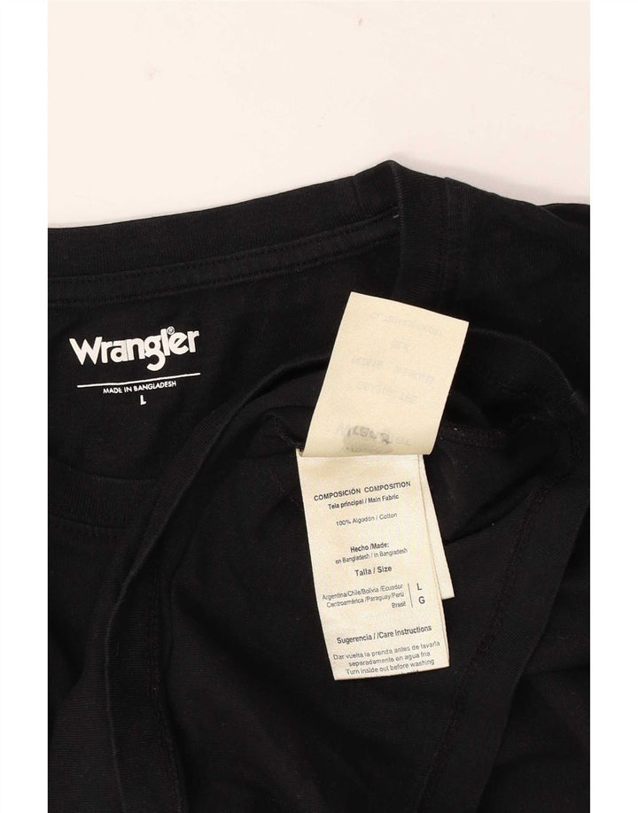 T-shirt męski Wrangler, duży, czarny, bawełniany