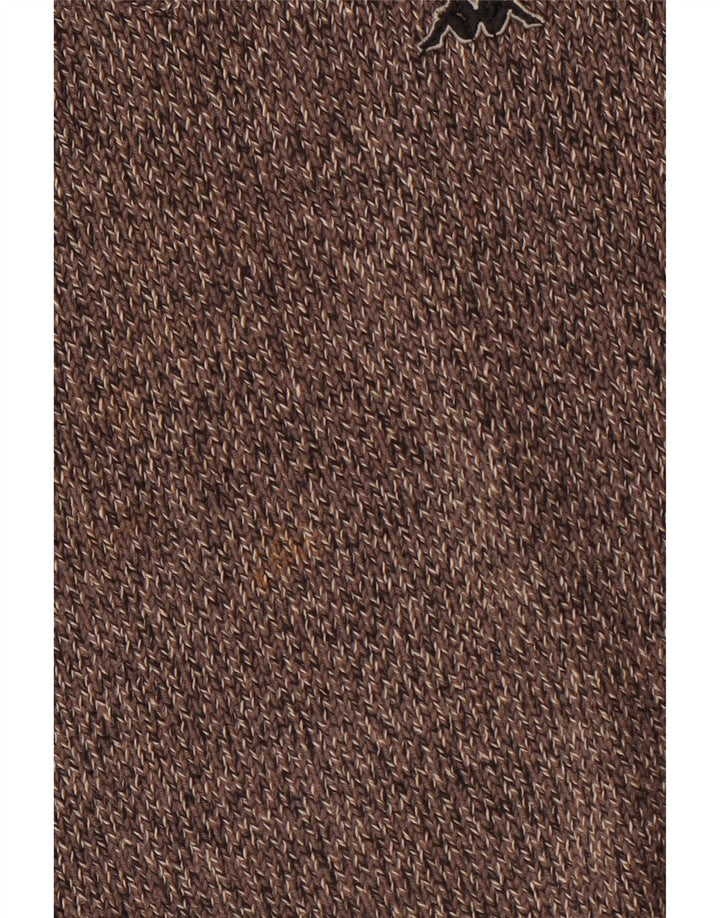 Męski sweter KAPPA z dekoltem w kształcie litery V, średnioszary, bawełniany