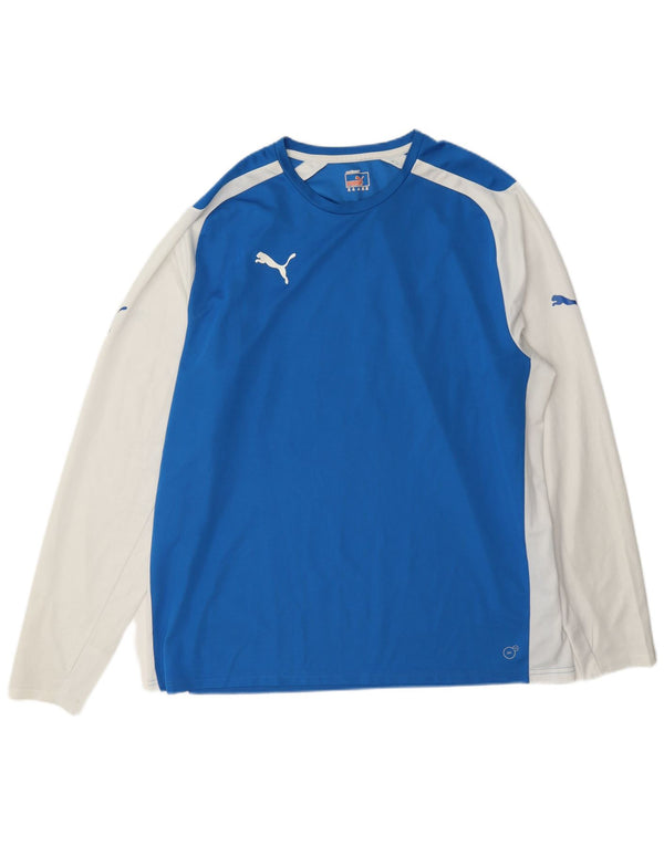 Męska koszulka Puma z długim rękawem 2XL w kolorze niebieskim