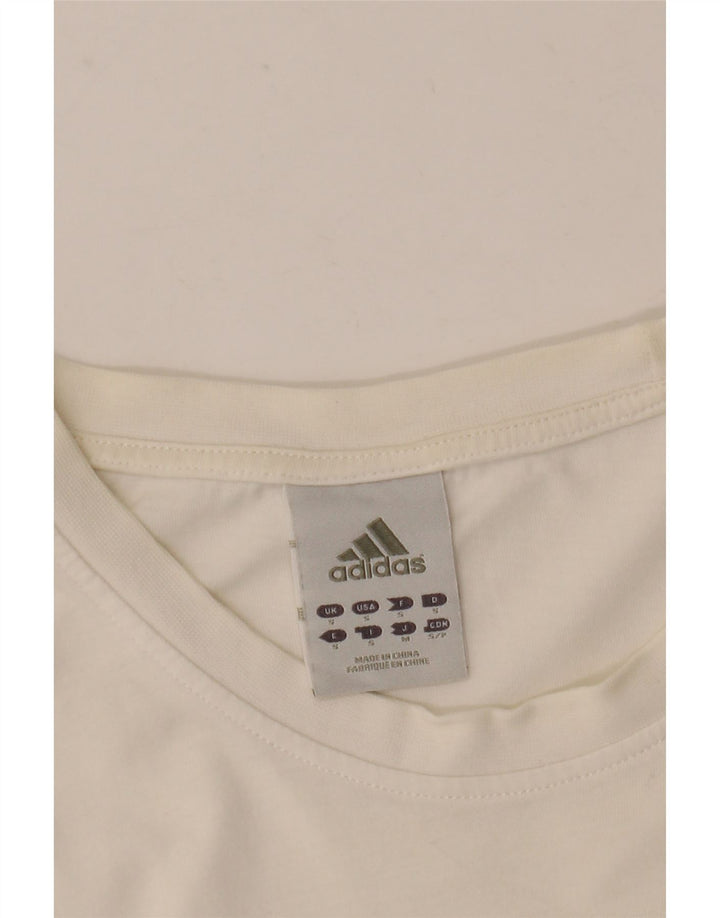 Męska koszulka z grafiką Adidas, mała, biała